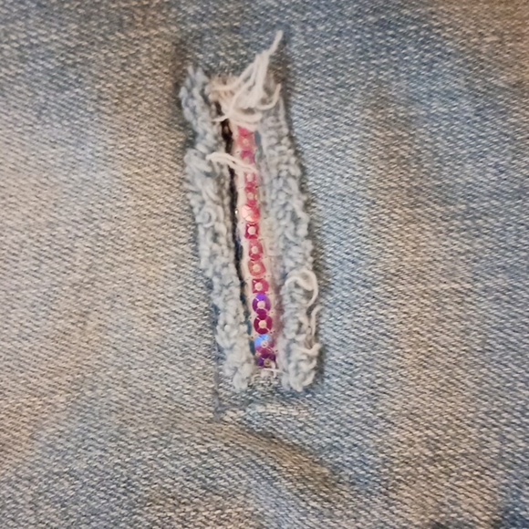 ❤️ Cat & Jack Distressed Sequin Girls Jeans Size 18 Months - Picture 3 of 11